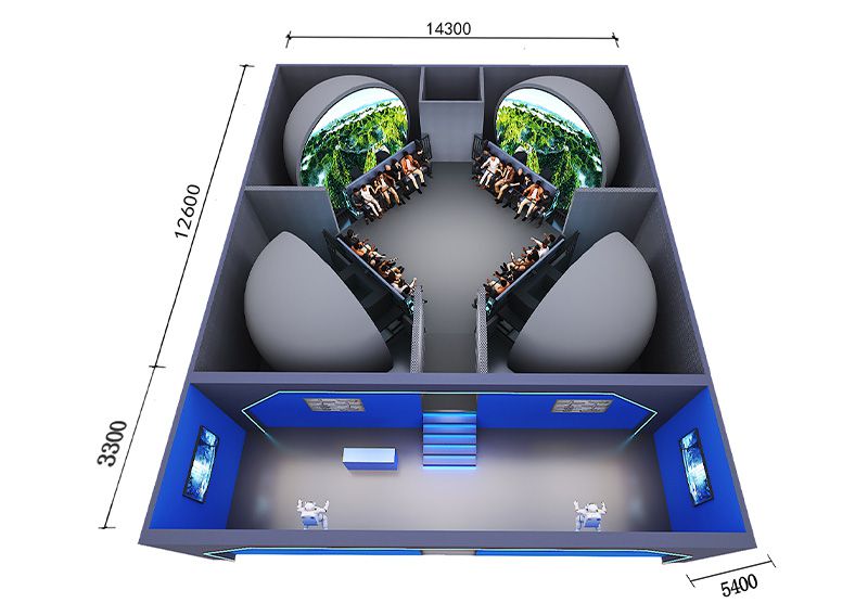 32-Person Dome Suspended Flying Theater